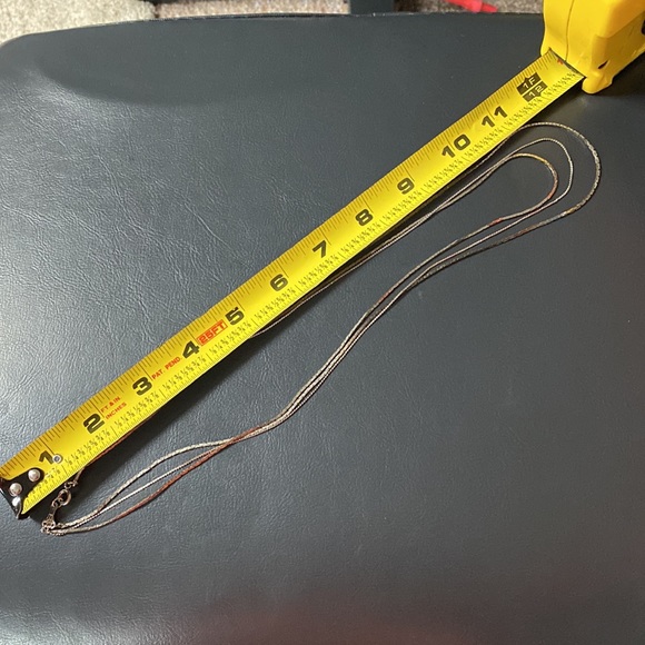 Vintage tri-strand silver long necklace with rhinestone earrings - Picture 8 of 8